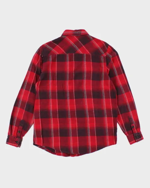 Vintage 90's Elixir Red Shadow Plaid Flannel Shirt - M sold by Rokit product image thumbnail 2