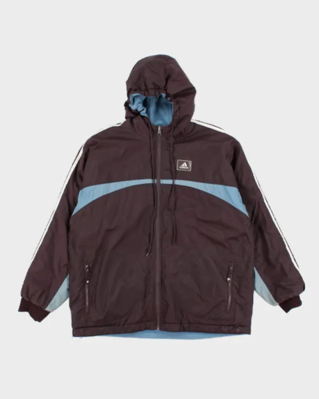 Vintage 90's Adidas Reversible Hooded Jacket - L sold by Rokit