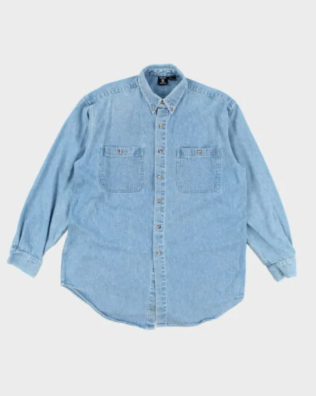 Vintage 90's Looney Tunes Long-sleeve Denim Shirt - L sold by Rokit