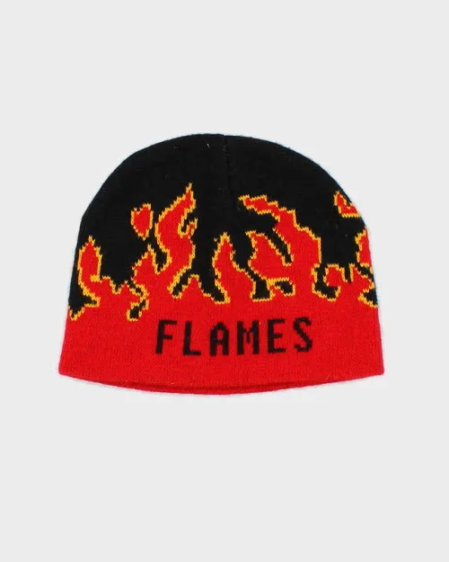 Vintage Y2K Flame Toque Beanie - OS sold by Rokit