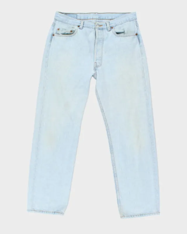 Vintage Levi's 501 Light Wash Denim Jeans - W32 L28 sold by Rokit