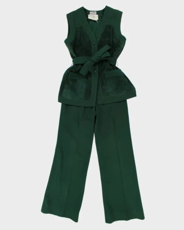 Vintage 70s Runge Wool & Suede4 Two Piece - M sold by Rokit