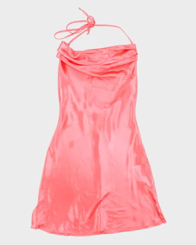 Y2k 00s LA Vie En Rose Cowl Neck Slip Dress - M sold by Rokit