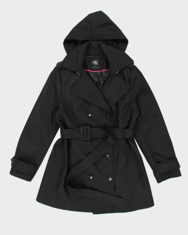 Guess Black Trench Coat - L sold by Rokit