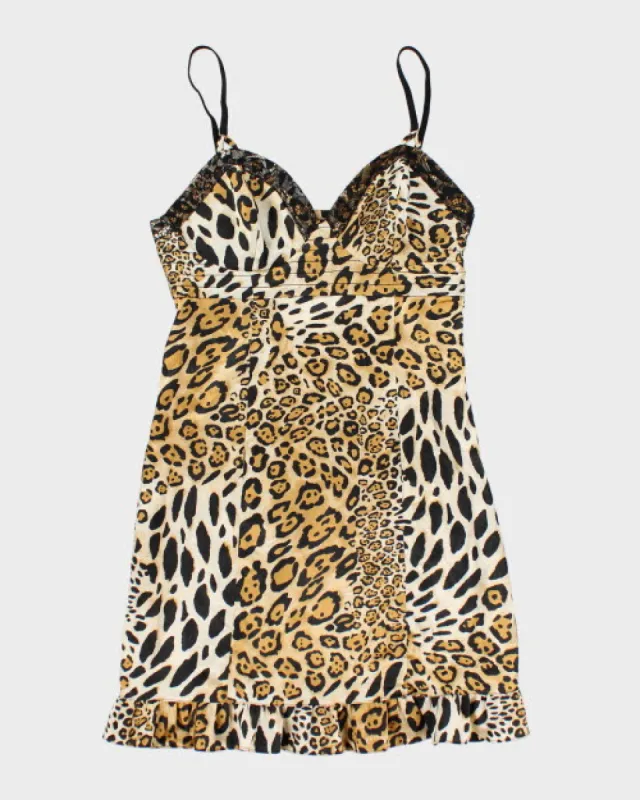 Y2k 00s Guess Leopard Print Dress - S sold by Rokit