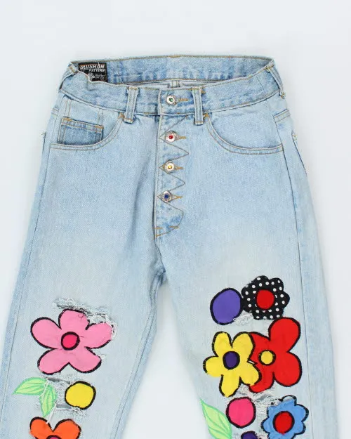 Y2k 00s Blush on Distressed Patchwork Jeans - W26 L29 sold by Rokit product image thumbnail 3