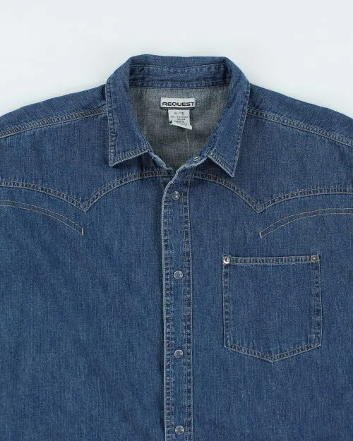 Vintage Request Western Long-sleeve Denim Shirt - L sold by Rokit product image thumbnail 3