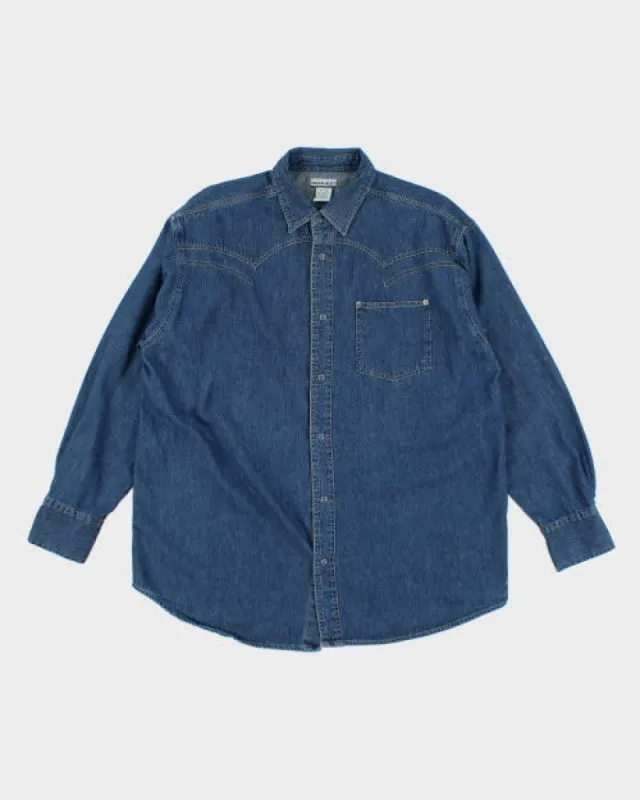 Vintage Request Western Long-sleeve Denim Shirt - L sold by Rokit