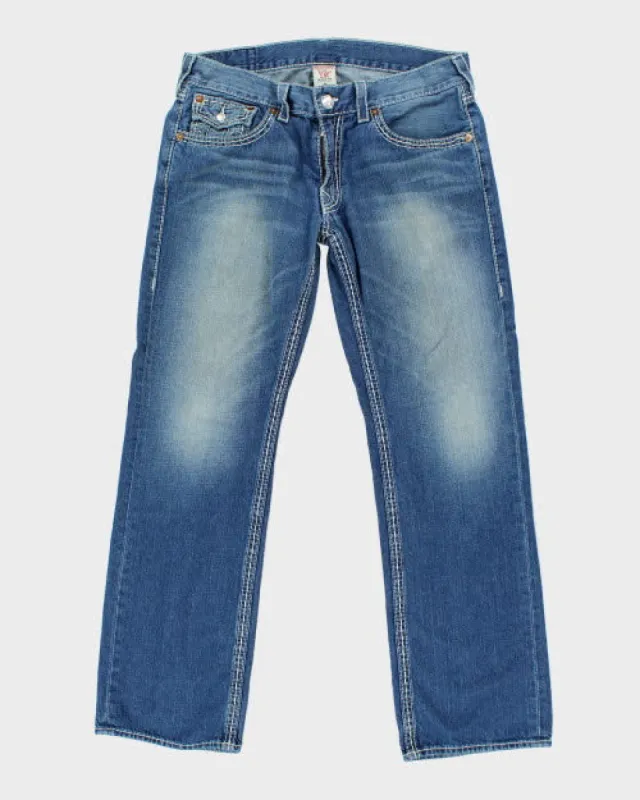 Vintage Y2K True Religion Contrast Stitch Denim Jeans - W36 L31 sold by Rokit