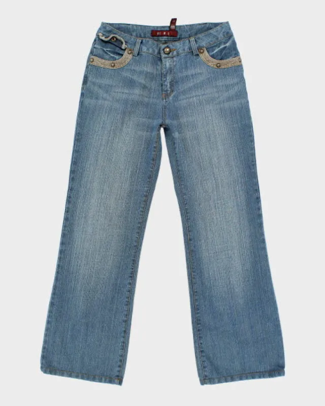 Y2k 00s Embroidered Jeans - W29 L30 sold by Rokit