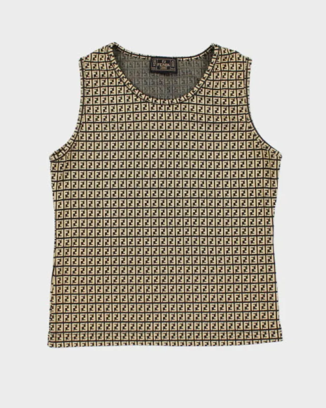 Vintage Fendi Monogram Top - S sold by Rokit
