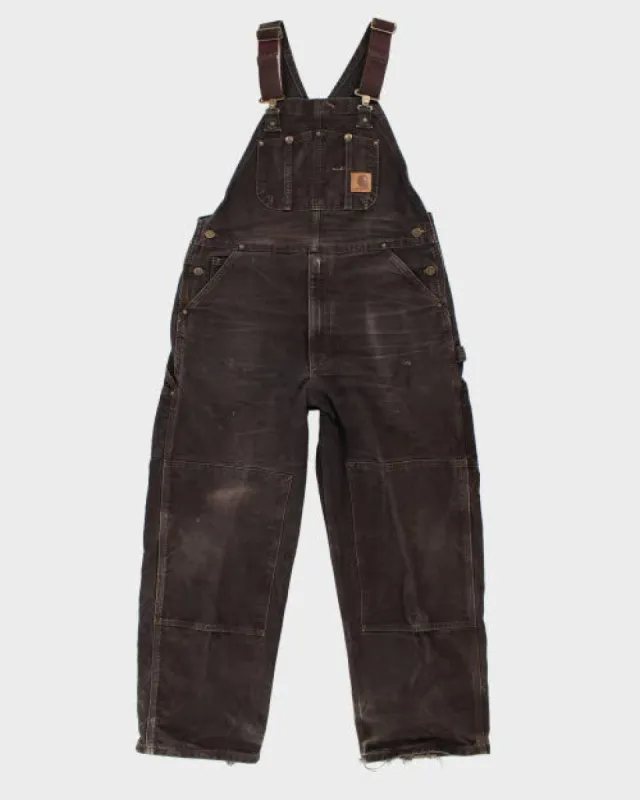 Vintage 90's Distressed Carhartt Heavyweight Workwear Dungarees - XL sold by Rokit