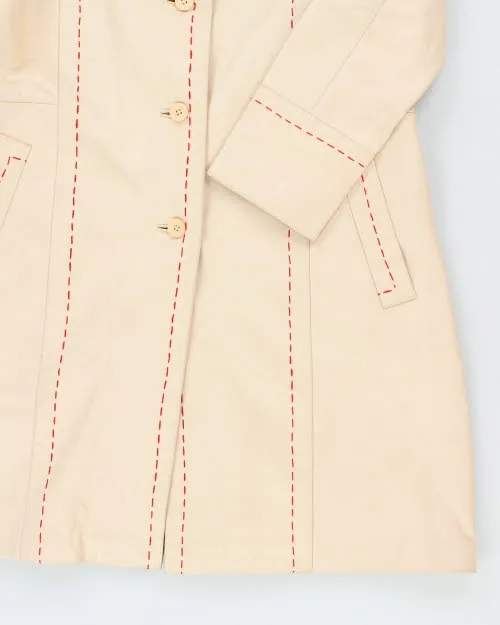 Vintage 90's Leo Double Breasted Leather Long Coat - M sold by Rokit product image thumbnail 4