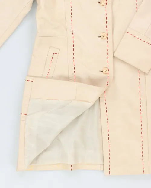 Vintage 90's Leo Double Breasted Leather Long Coat - M sold by Rokit product image thumbnail 5