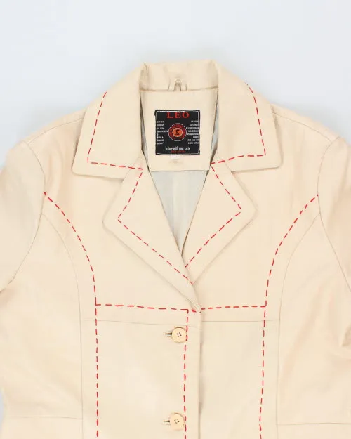 Vintage 90's Leo Double Breasted Leather Long Coat - M sold by Rokit product image thumbnail 3