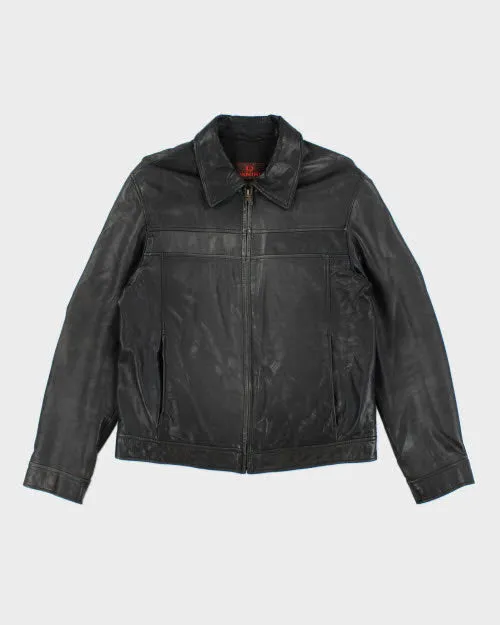 Vintage 2000's Danier Zip Up Biker Leather Jacket - M sold by Rokit