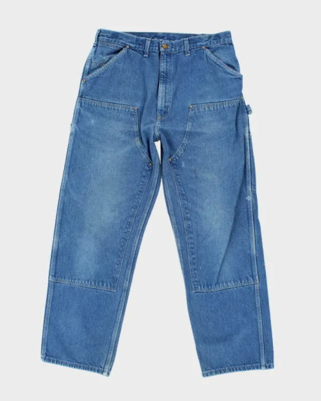 Vintage 90's Carhartt Wide Leg Double Knee Jeans - W34 L29 sold by Rokit