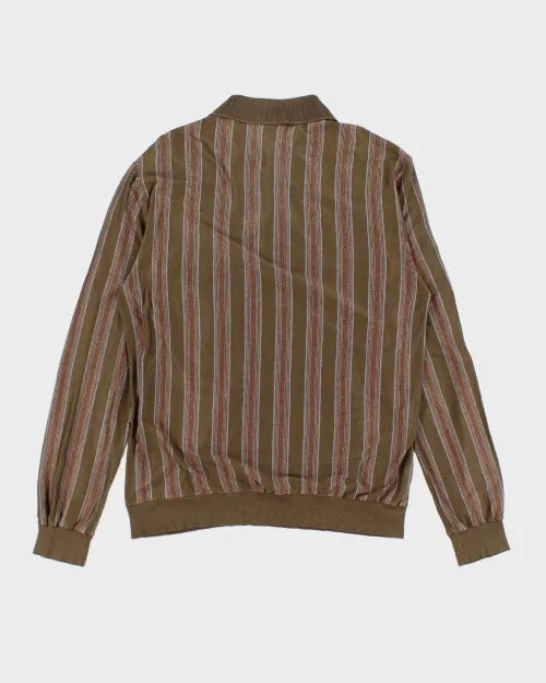 Vintage 90's Borg Striped Long-sleeve Polo Shirt - M sold by Rokit product image thumbnail 2