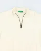 00s Bossini Quarter Zip Cream Sweatshirt - M sold by Rokit