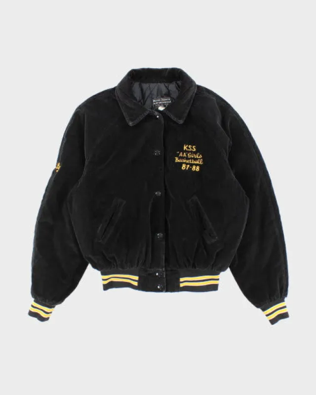 Vintage 90's Embroidered College Basketball Corduroy Jacket - M sold by Rokit