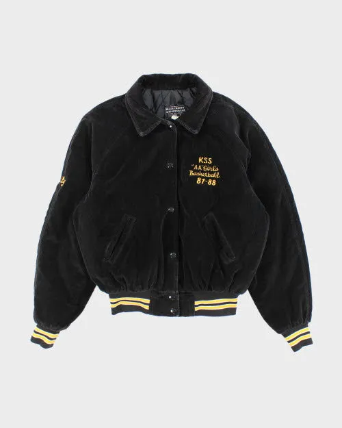 Vintage 90's Embroidered College Basketball Corduroy Jacket - M sold by Rokit
