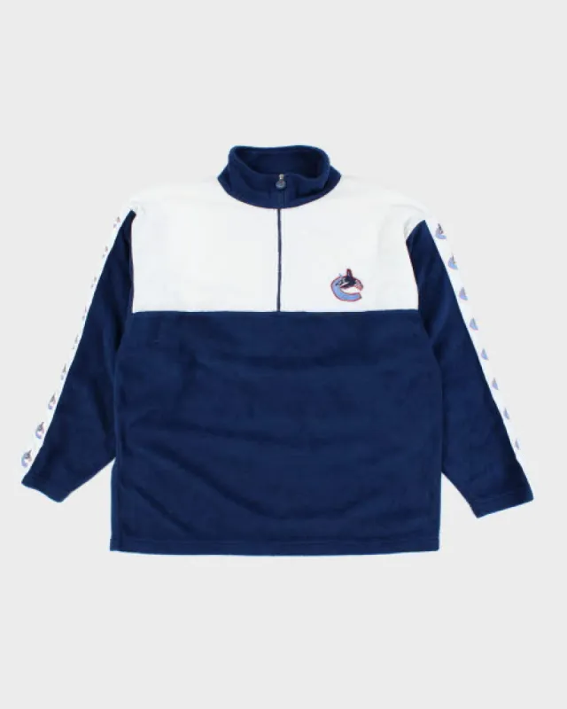 Vintage 90's NHL Canucks Half Zip Fleece - XL sold by Rokit