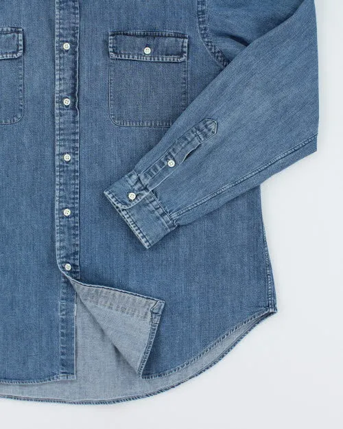 Vintage 90's Ralph Lauren Long-sleeve Denim Shirt - XL sold by Rokit product image thumbnail 4