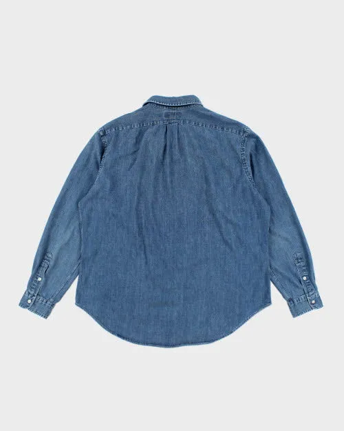 Vintage 90's Ralph Lauren Long-sleeve Denim Shirt - XL sold by Rokit product image thumbnail 2