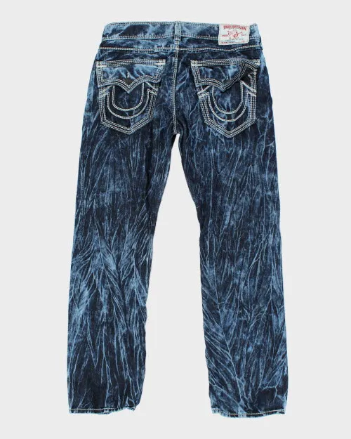 Vintage Y2K True Religion Blue Acid Wash Denim Jeans - W34 L31 sold by Rokit product image thumbnail 2