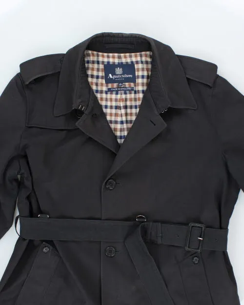 Vintage 90's Navy Aquascutum Heavyweight Long Overcoat - L sold by Rokit product image thumbnail 3