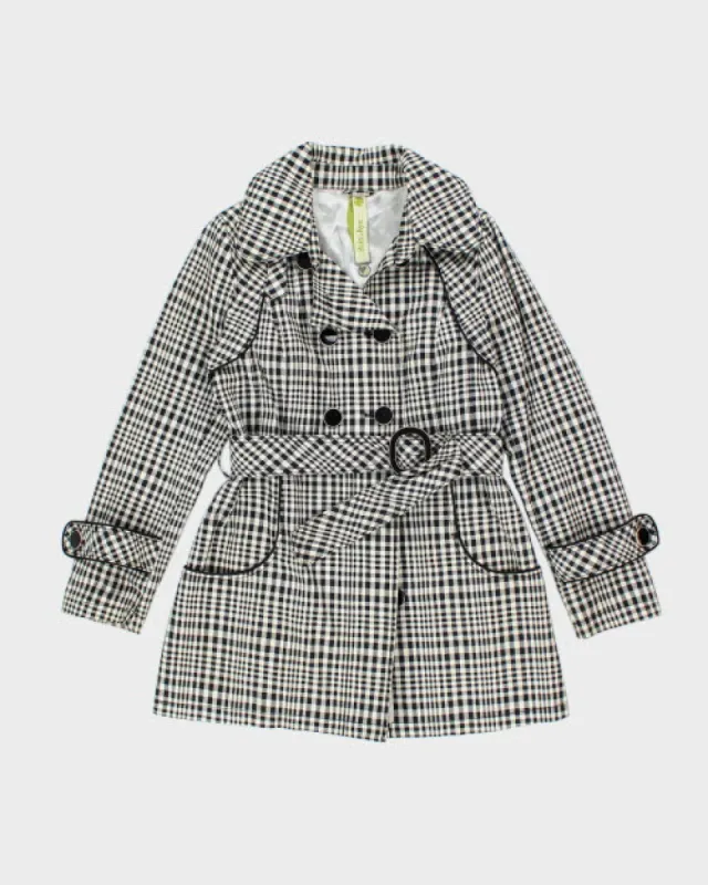 Soia & Kyo Check Trench Coat - M sold by Rokit