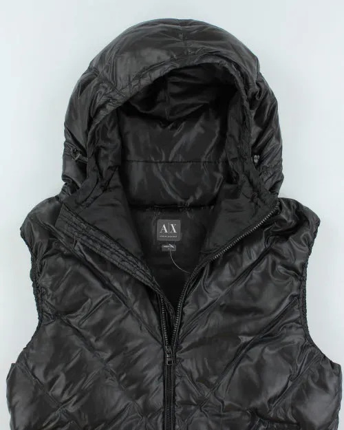 Vintage Armani Exchange Hooded Puffer Vest - L sold by Rokit product image thumbnail 3