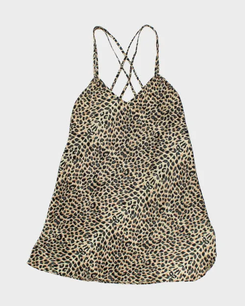 Vintage 90s La Vie En Rose Leopard Slip - S sold by Rokit
