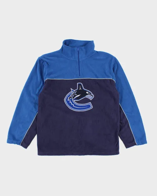 Vintage NHL Vancouver Canucks Quarter Zip Fleece - M sold by Rokit