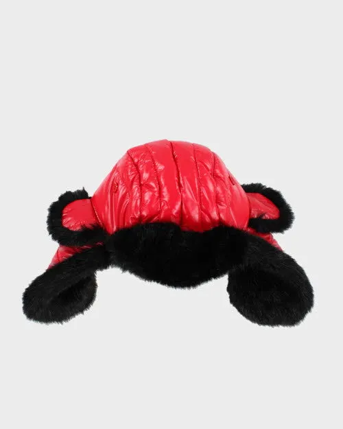 Red Faux Fur Trapper Hat sold by Rokit product image thumbnail 2