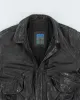 Vintage 90's Heavyweight Leather Bomber Jacket - M sold by Rokit