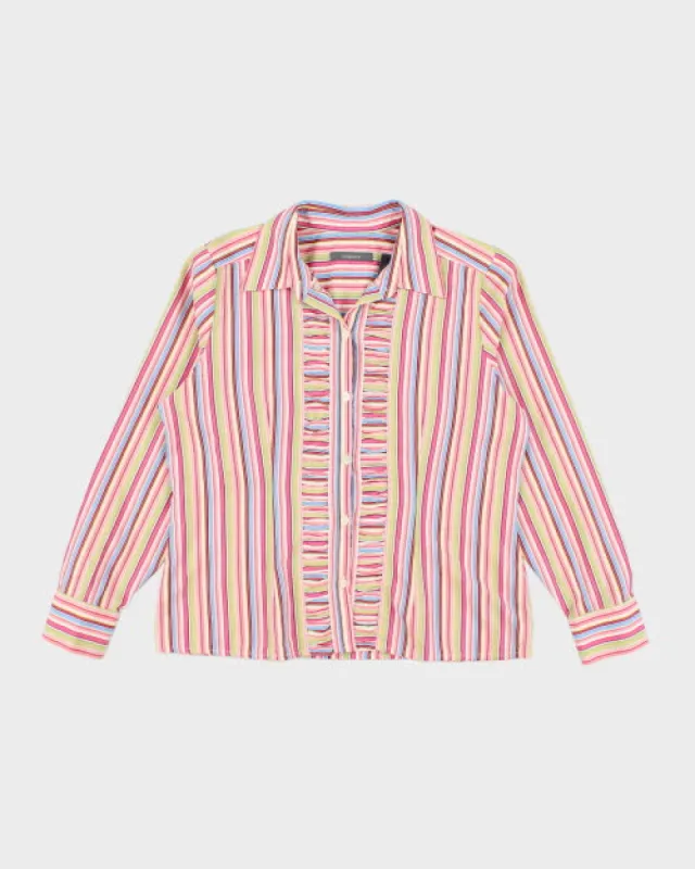 Y2k 00s Liz Claiborne Stripe Shirt - M sold by Rokit