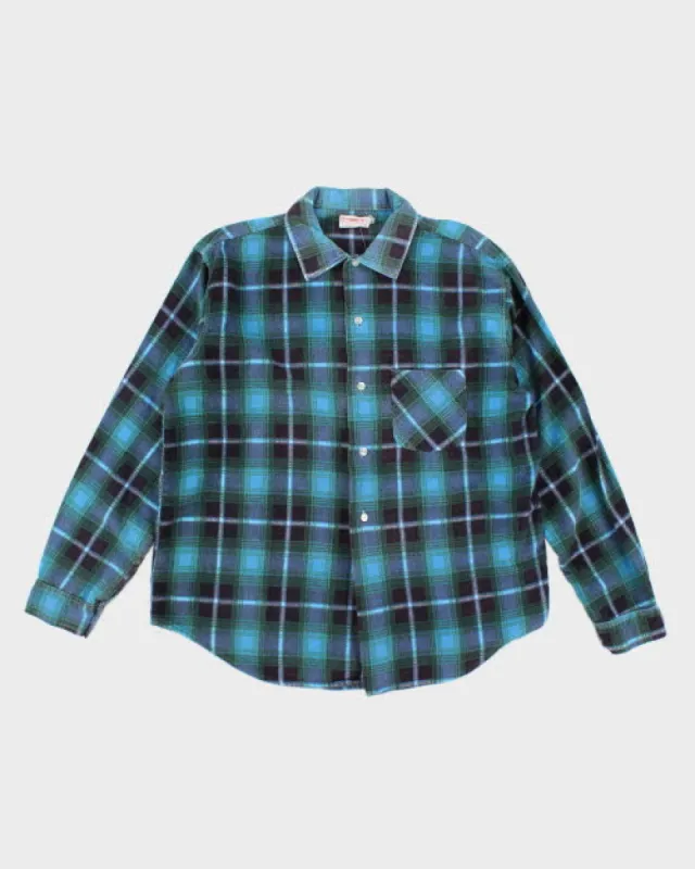 Vintage 90's Permanent Press Plaid Flannel Shirt - L sold by Rokit