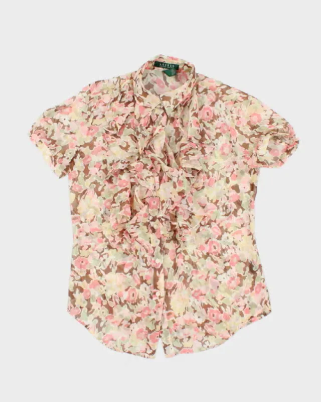 Ralph Lauren Floral Sheer Blouse - S sold by Rokit