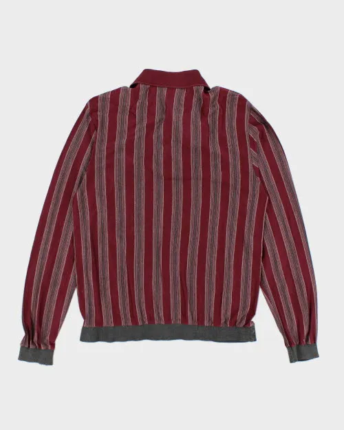 Vintage 90's Borg Striped Long-sleeve Polo Shirt - M sold by Rokit product image thumbnail 2