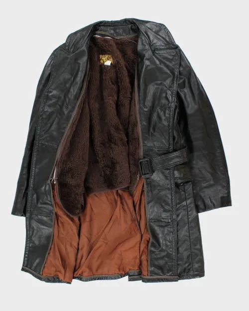 Vintage 80's Sears Long Leather Double Breasted Jacket - L sold by Rokit product image thumbnail 5