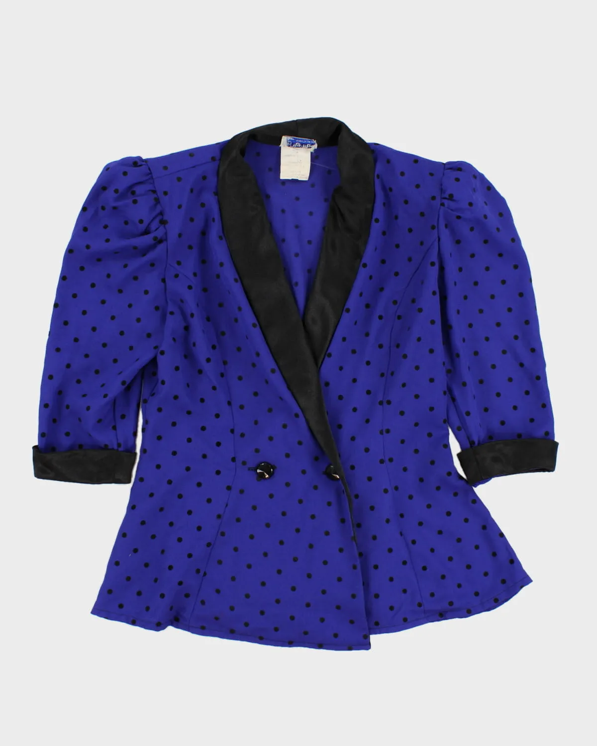 Vintage 80s Nu Mode Collared Polka Dot Blouse - M sold by Rokit