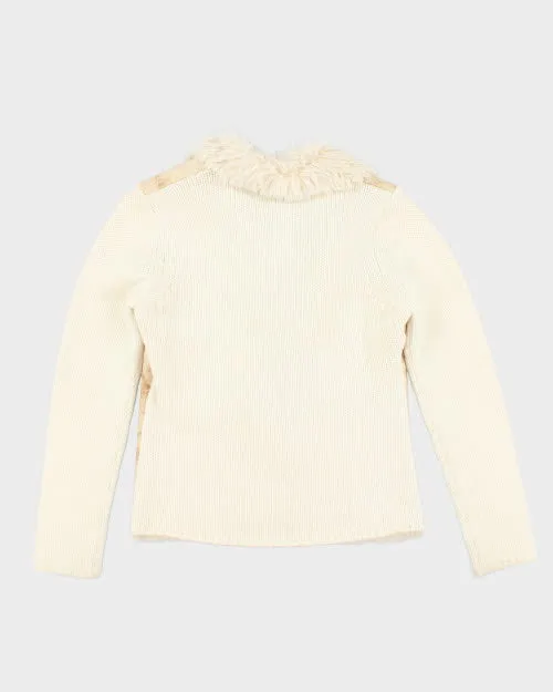 Y2k 00s Esprit Merino Wool Fuax Fur Cardigan - M sold by Rokit product image thumbnail 2