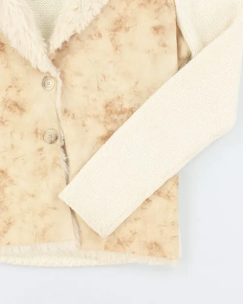 Y2k 00s Esprit Merino Wool Fuax Fur Cardigan - M sold by Rokit product image thumbnail 4