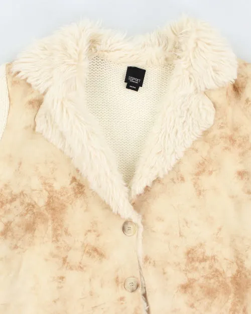 Y2k 00s Esprit Merino Wool Fuax Fur Cardigan - M sold by Rokit product image thumbnail 3