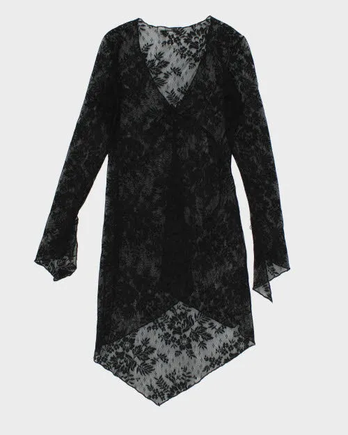 Y2k 00s Jacqueline Conoir Lace Tie Front Top - S sold by Rokit product image thumbnail 2