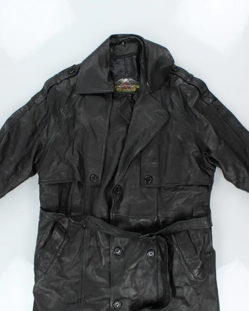 Vintage 90's Harley Davidson Long Leather Trench Coat - L sold by Rokit product image thumbnail 3