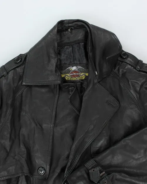 Vintage 90's Harley Davidson Long Leather Trench Coat - L sold by Rokit product image thumbnail 5