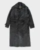 Vintage 90's Harley Davidson Long Leather Trench Coat - L sold by Rokit
