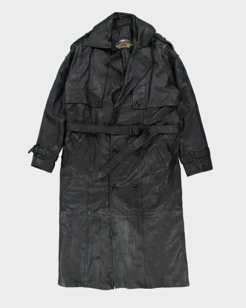 Vintage 90's Harley Davidson Long Leather Trench Coat - L sold by Rokit
